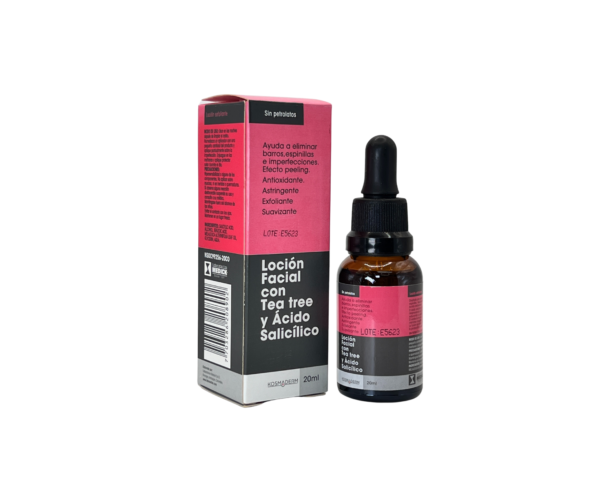 LOCIÓN FACIAL CON TEA TREE Y ÁCIDO SALICILICO 20ml Kosmaderm