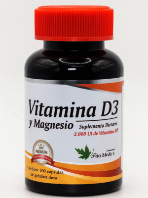 Vitamina D3 y Magnesio x100 Capsulas Fito Medics