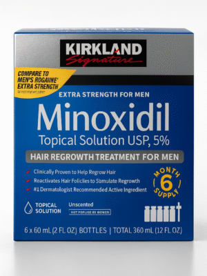 Minoxidil Topical Solution USP 5% Kirkland X6 Frascos (360 ml) "ENVIO GRATIS"