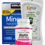 Combo Biotina 10.000 mcg x100 Cap + Minoxidil Kirkland 5% X6 Frascos + Shampoo Capixil + Dermaroller 0.5mm