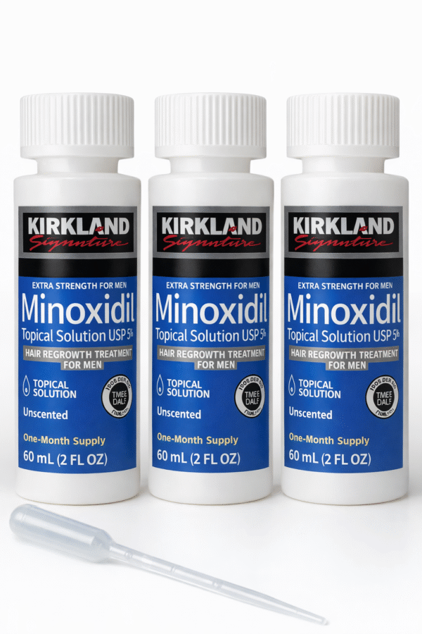 Minoxidil Topical Solution USP 5% Kirkland X3 Frascos (180 ml)