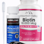 Combo Biotina 10.000 mcg x100 Cap + Minoxidil Kirkland 5% 60ml + Dermaroller de 0.5mm