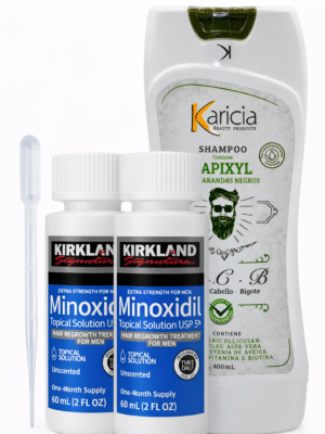 Minoxidil Kirkland 5% 2 Frascos + Shampoo Capixyl 400 ml “Envío Gratis”