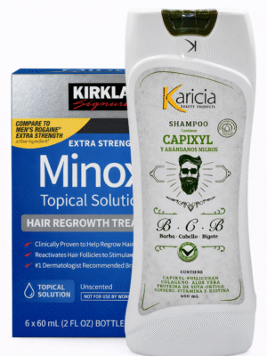 Minoxidil Kirkland 5% Caja x6 Frascos + Shampoo Capixyl 400 ml “Envio Gratis”