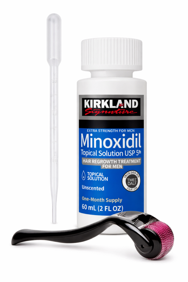 Minoxidil Kirkland Topical Solution USP 5% 60 ml + Derma Roller 0.5 mm “ENVIO GRATIS”