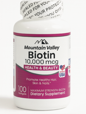 Biotin 10.000 mcg x100 Capsulas Mountain Valley "Envío Gratis"