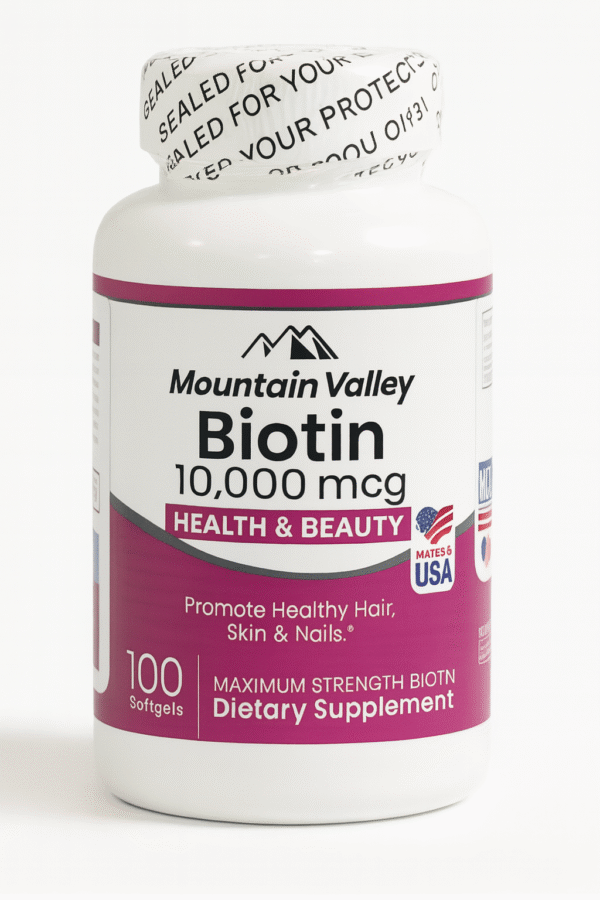 Biotin 10.000 mcg x100 Capsulas Mountain Valley "Envío Gratis"