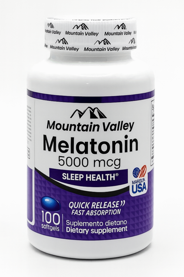 Melatonin 5000 mcg X100 Softgels Mountain Valley "ENVIO GRATIS"