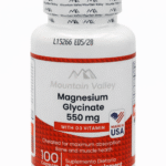 Magnesium Glycinate con Vitamin D3 550 mg x100 Capsulas Mountain Valley