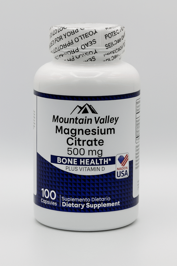 Magnesium Citrate 500 mg X100 Capsulas Mountain Valley "ENVIO GRATIS"