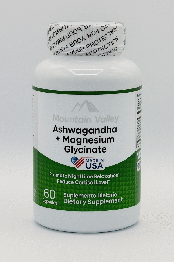 Ashawagandha + Magnesium Glicynate X60 Capsulas Mountain Valley "ENVIO GRATIS"