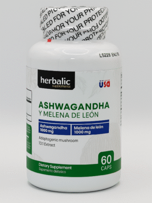 Ashawagandha & Melena de León X60 Capsulas Herbalic "ENVIO GRATIS"