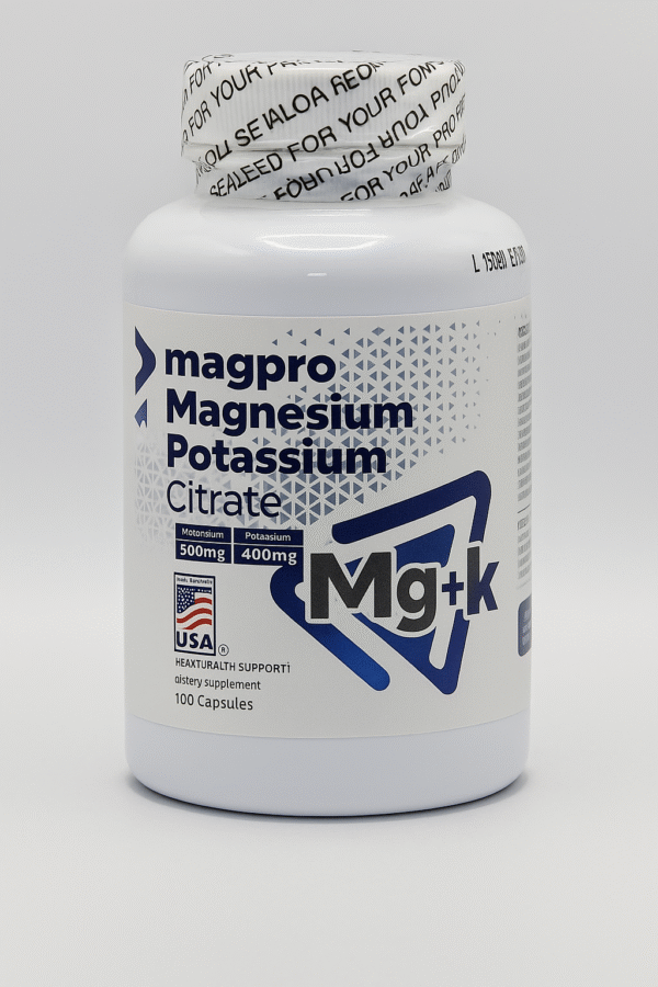 Magnesium & Potassium Citrate X100 Capsulas Magpro "ENVIO GRATIS"