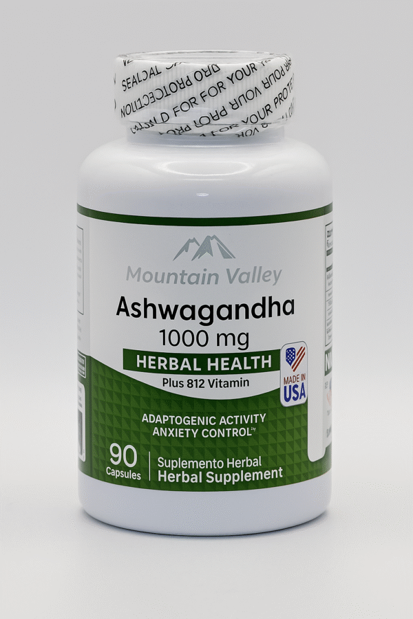 Ashawagandha 1000 mg 90 Capsulas Blandas Mountain Valley