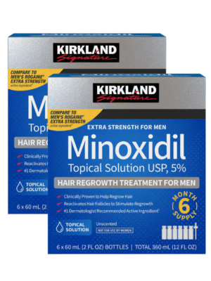 Minoxidil Topical Solution USP 5% Kirkland X12 Frascos (2 Cajas 720ml)